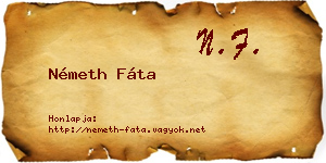Németh Fáta névjegykártya